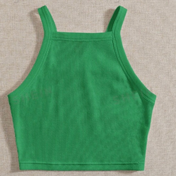3 Piece Summer Tank set. Blue(athletic)&Orange(cotton)- Forever 21. Green-SHEIN. - Picture 4 of 4